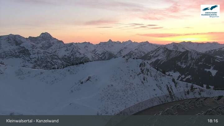 Archiv Foto Webcam Kanzelwand im Kleinwalsertal