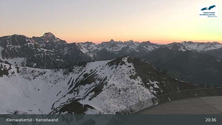Archived image Webcam Kanzelwand at Kleinwalsertal Valley