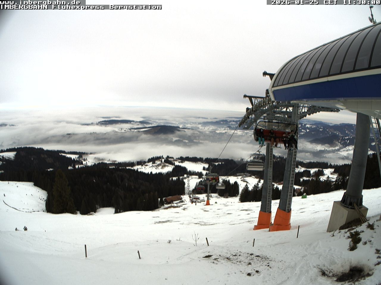 Archiv Foto Webcam Fluhexpress - Bergstation