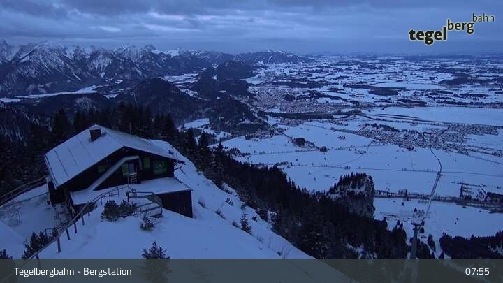 Archiv Foto Webcam Fernblick von der Bergstation am Tegelberg