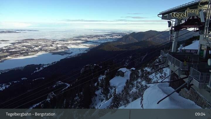 Archived image Webcam Distant view of the mountain station Tegelberg
