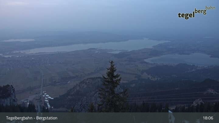 Archived image Webcam Distant view of the mountain station Tegelberg