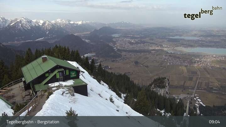 Archived image Webcam Distant view of the mountain station Tegelberg