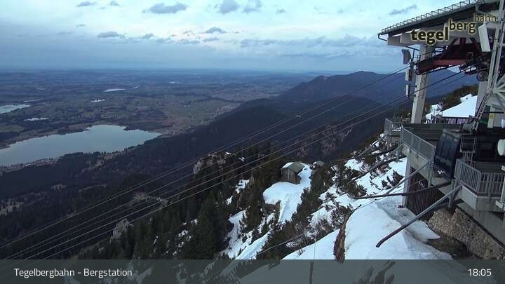 Archiv Foto Webcam Fernblick von der Bergstation am Tegelberg