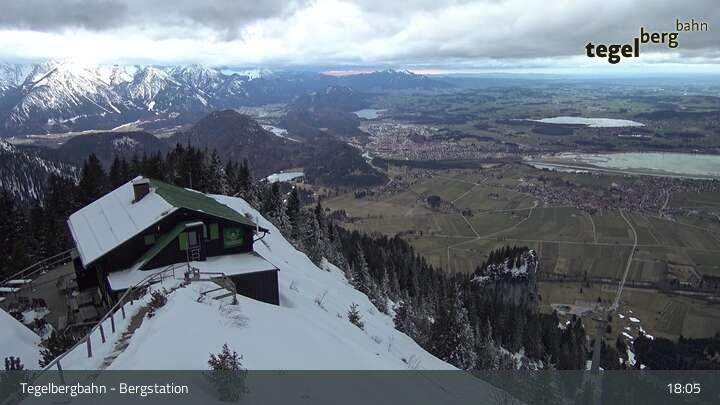 Archiv Foto Webcam Fernblick von der Bergstation am Tegelberg