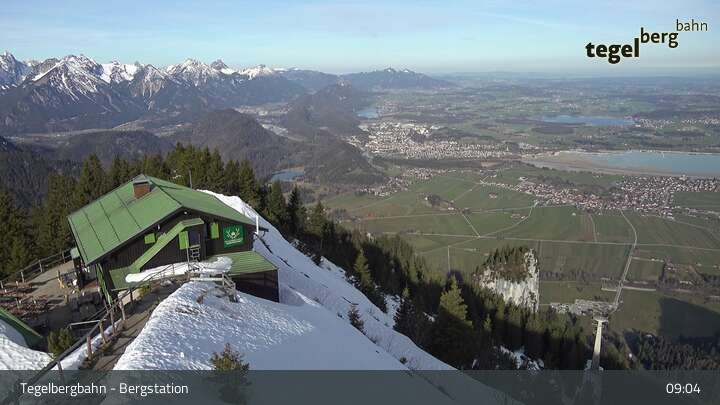 Archiv Foto Webcam Fernblick von der Bergstation am Tegelberg