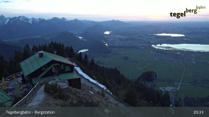 Archiv Foto Webcam Fernblick von der Bergstation am Tegelberg
