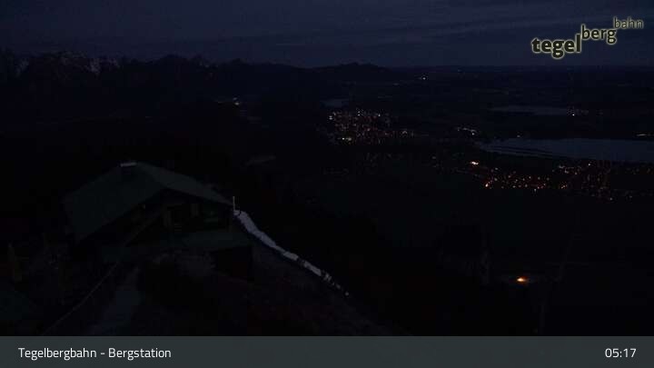 Archived image Webcam Distant view of the mountain station Tegelberg