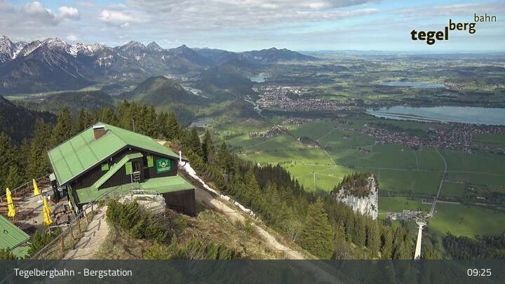 Archiv Foto Webcam Fernblick von der Bergstation am Tegelberg