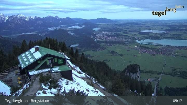 Archiv Foto Webcam Fernblick von der Bergstation am Tegelberg