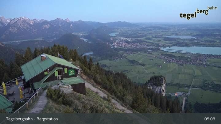 Archiv Foto Webcam Fernblick von der Bergstation am Tegelberg