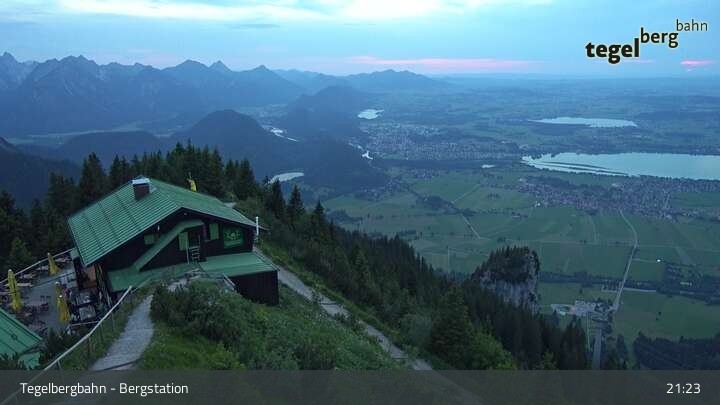 Archiv Foto Webcam Fernblick von der Bergstation am Tegelberg