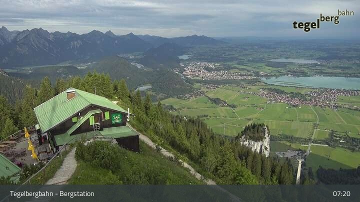 Archiv Foto Webcam Fernblick von der Bergstation am Tegelberg