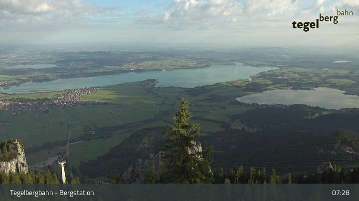 Archiv Foto Webcam Fernblick von der Bergstation am Tegelberg