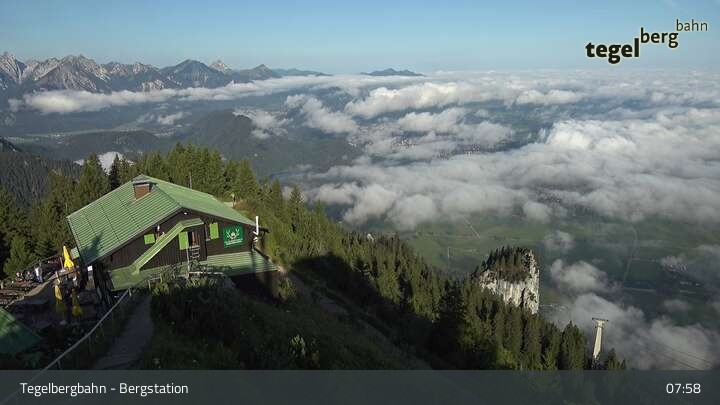 Archiv Foto Webcam Fernblick von der Bergstation am Tegelberg