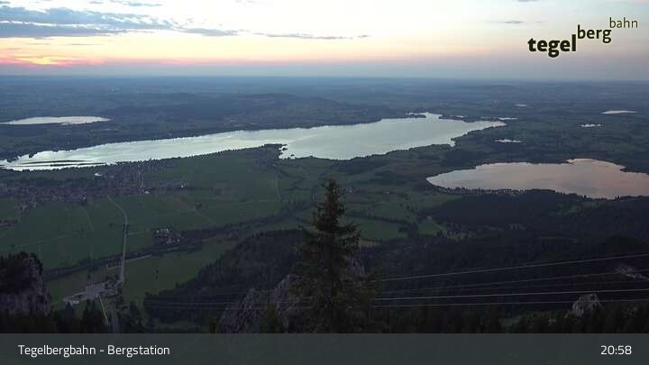 Archiv Foto Webcam Fernblick von der Bergstation am Tegelberg