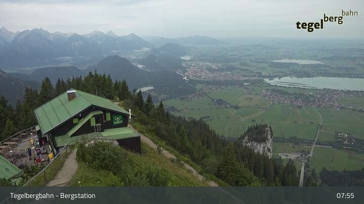 Archiv Foto Webcam Fernblick von der Bergstation am Tegelberg