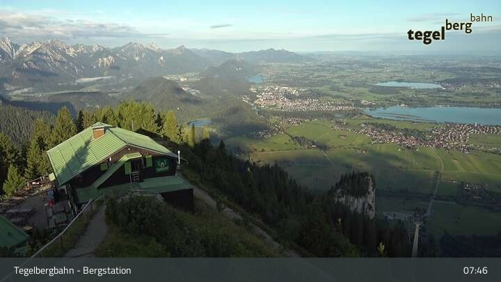 Archiv Foto Webcam Fernblick von der Bergstation am Tegelberg