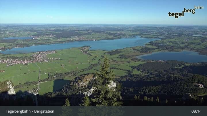 Archiv Foto Webcam Fernblick von der Bergstation am Tegelberg