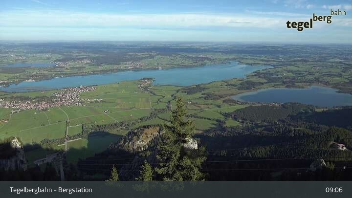 Archiv Foto Webcam Fernblick von der Bergstation am Tegelberg
