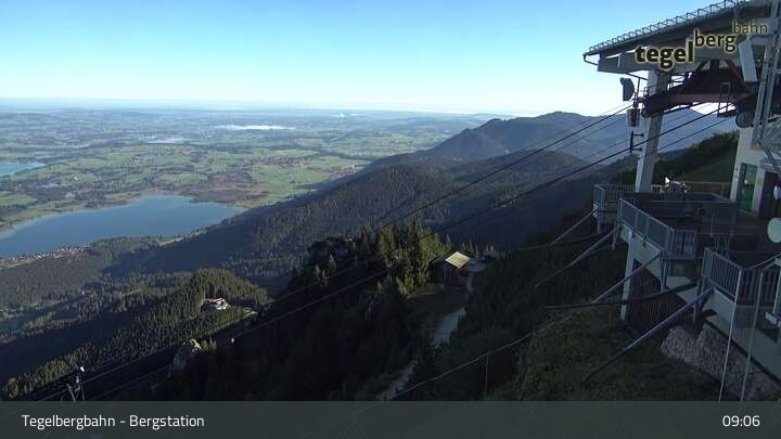 Archiv Foto Webcam Fernblick von der Bergstation am Tegelberg