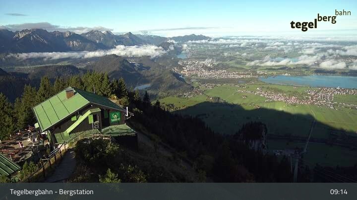 Archiv Foto Webcam Fernblick von der Bergstation am Tegelberg