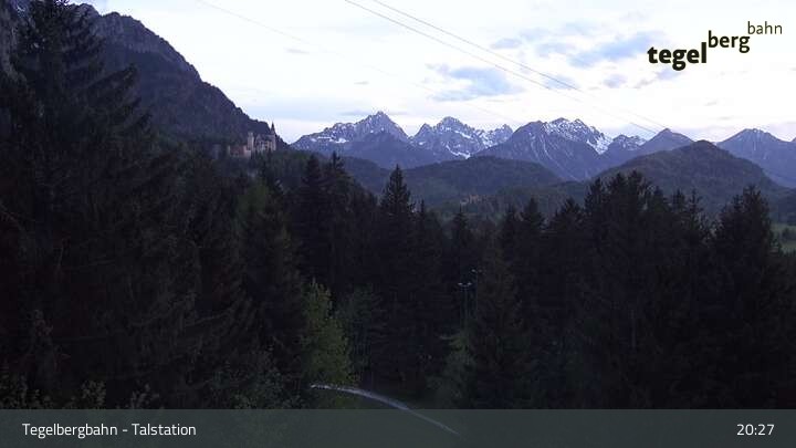 Archived image Webcam base station of the "Tegelberg" (800 m)