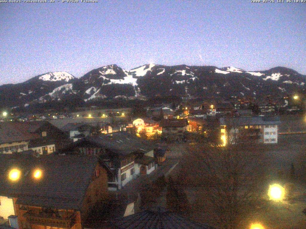Archived image Webcam Rosenstock Hotel, Fischen in the Allgäu