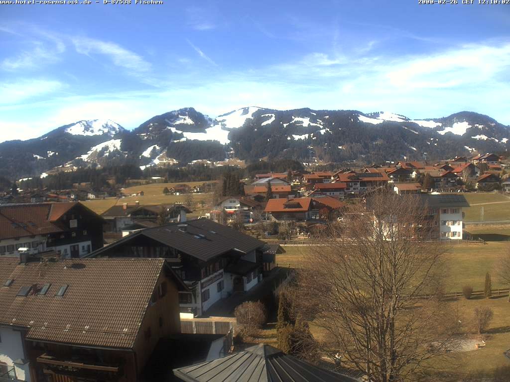 Archived image Webcam Rosenstock Hotel, Fischen in the Allgäu