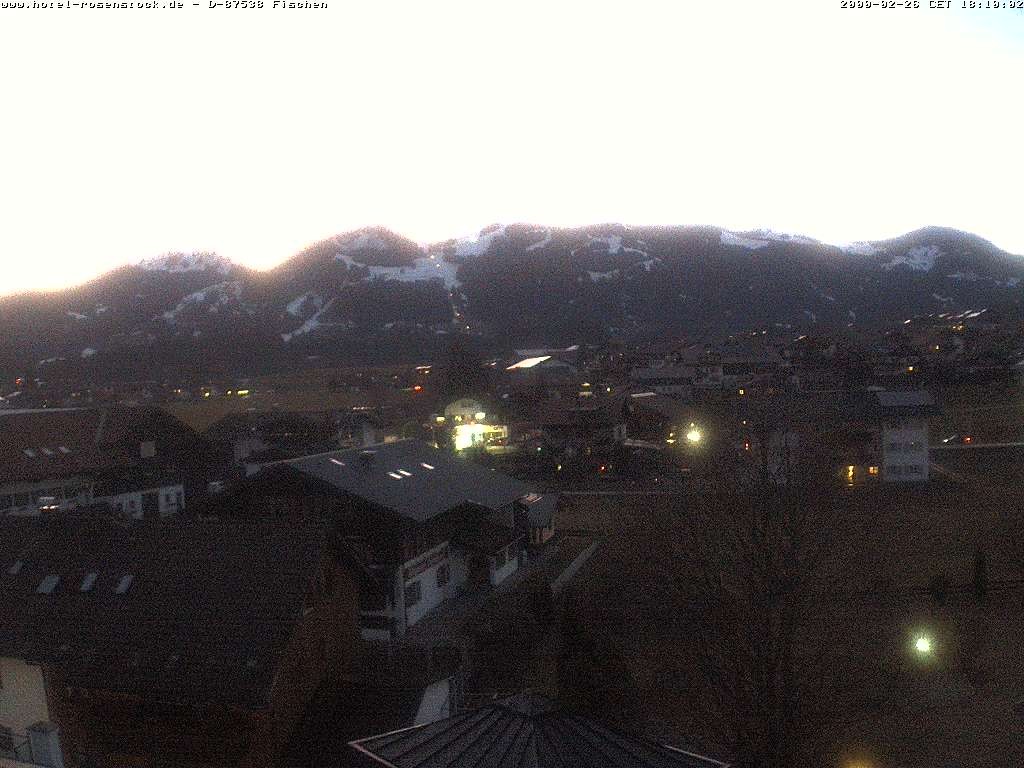 Archived image Webcam Rosenstock Hotel, Fischen in the Allgäu