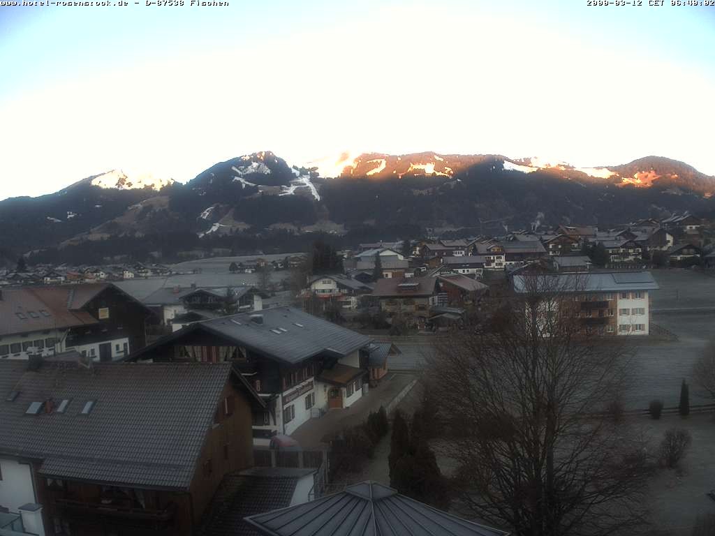 Archived image Webcam Rosenstock Hotel, Fischen in the Allgäu