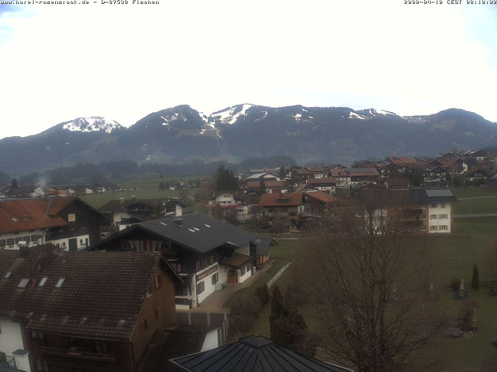 Archived image Webcam Rosenstock Hotel, Fischen in the Allgäu