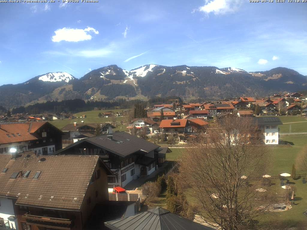 Archived image Webcam Rosenstock Hotel, Fischen in the Allgäu