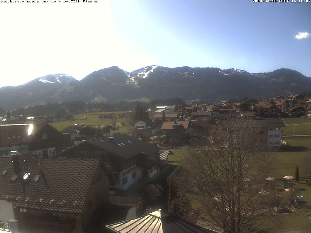 Archived image Webcam Rosenstock Hotel, Fischen in the Allgäu