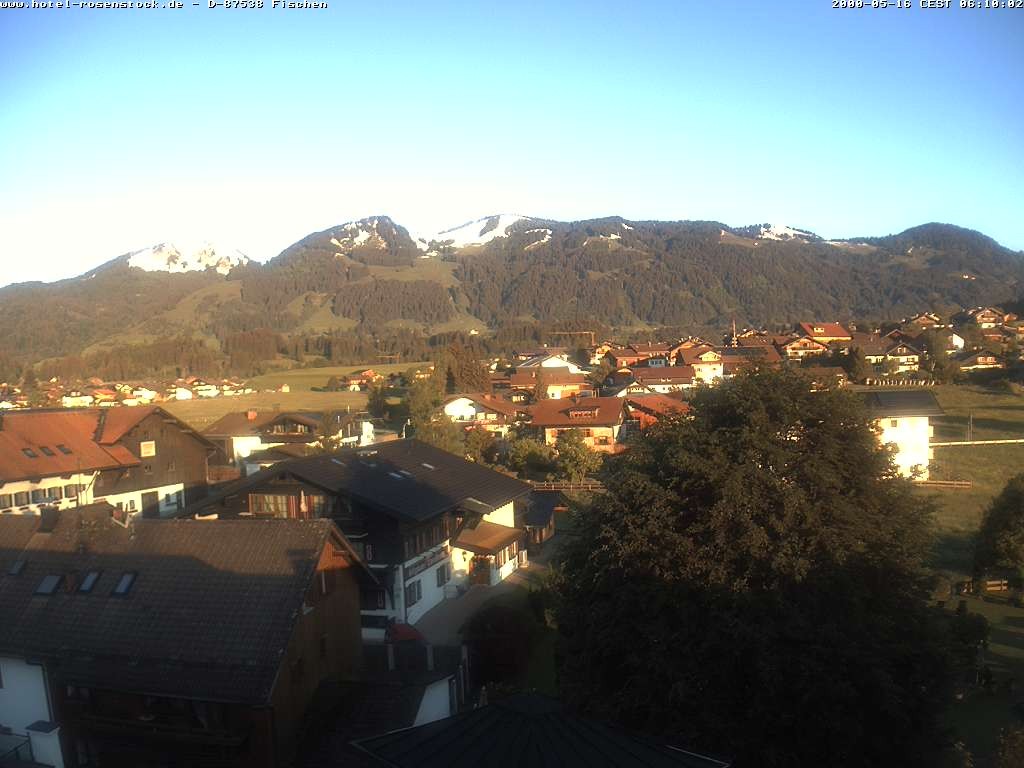 Archived image Webcam Rosenstock Hotel, Fischen in the Allgäu