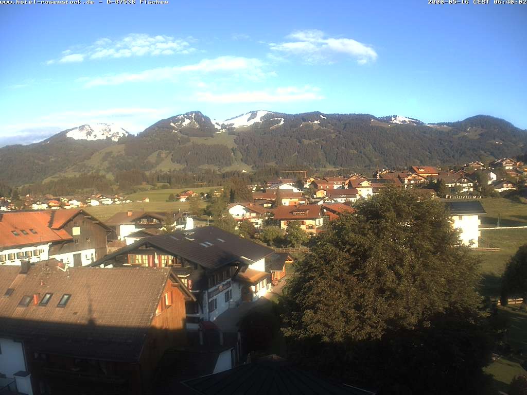 Archived image Webcam Rosenstock Hotel, Fischen in the Allgäu