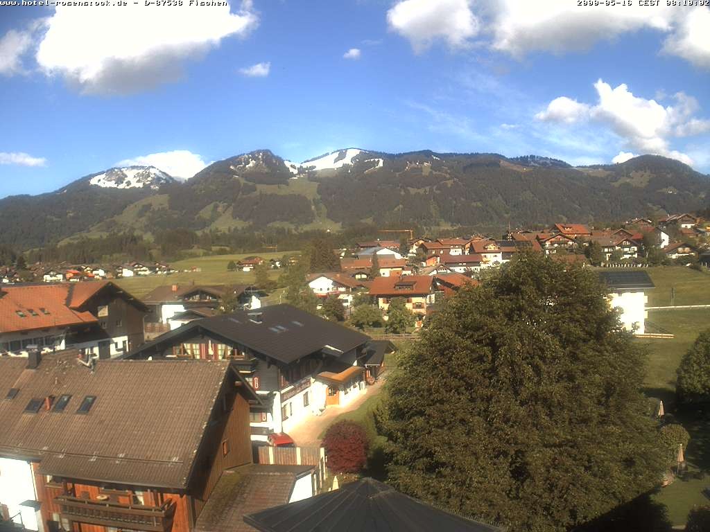 Archived image Webcam Rosenstock Hotel, Fischen in the Allgäu