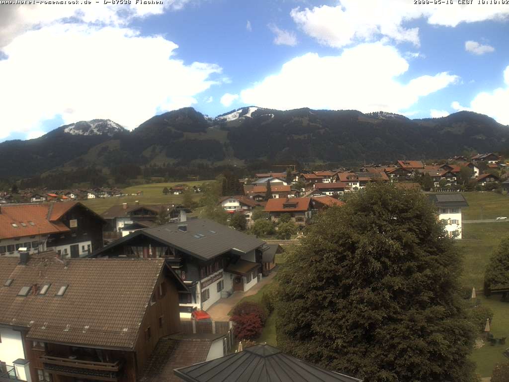 Archived image Webcam Rosenstock Hotel, Fischen in the Allgäu