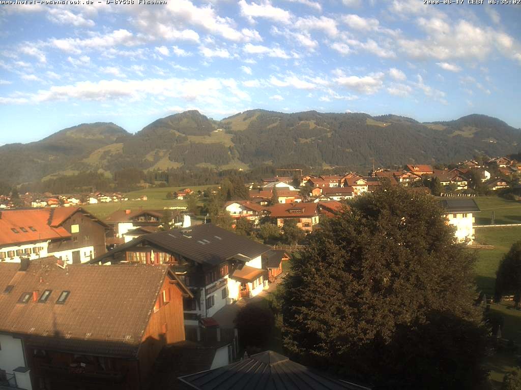 Archived image Webcam Rosenstock Hotel, Fischen in the Allgäu