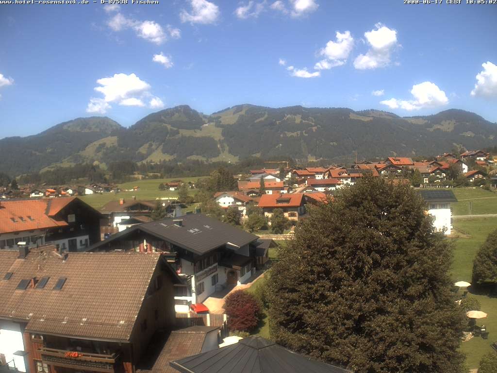 Archived image Webcam Rosenstock Hotel, Fischen in the Allgäu