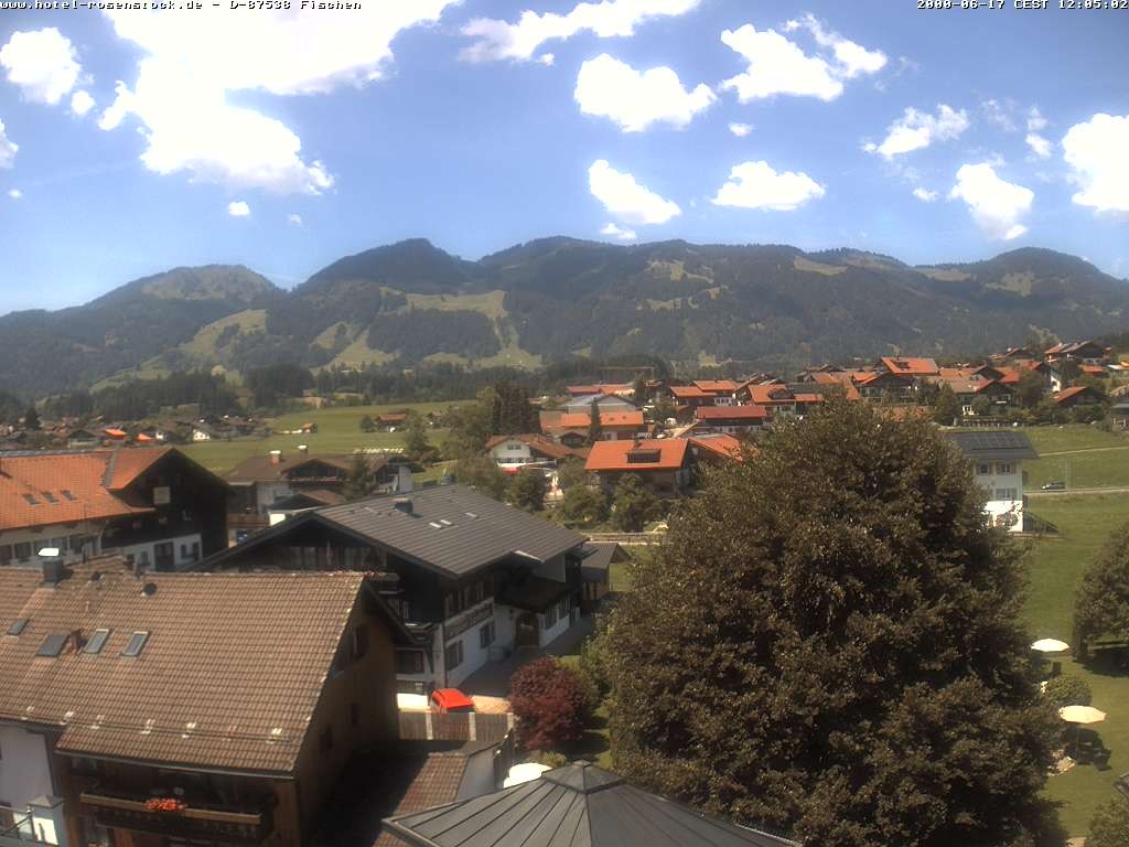 Archived image Webcam Rosenstock Hotel, Fischen in the Allgäu