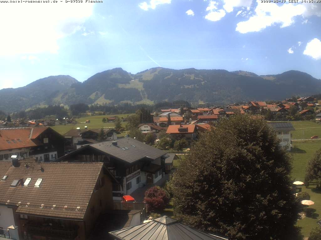 Archived image Webcam Rosenstock Hotel, Fischen in the Allgäu