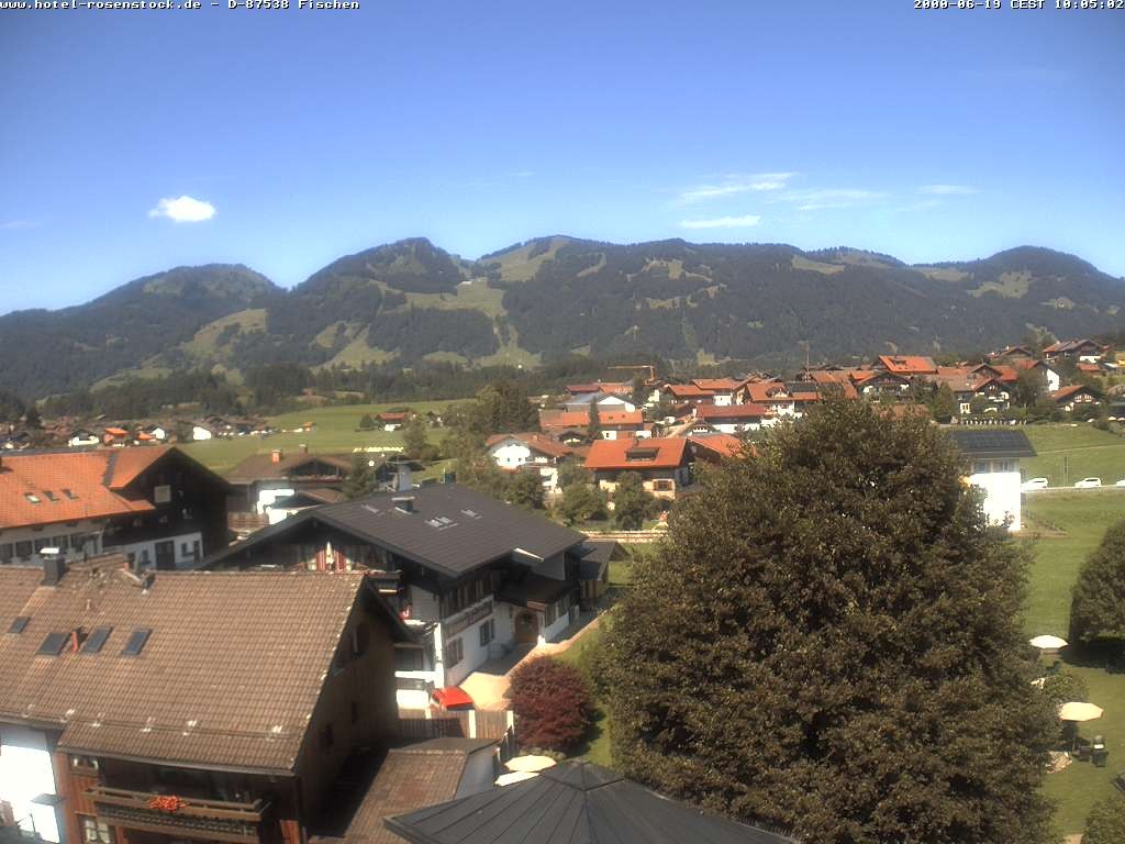 Archived image Webcam Rosenstock Hotel, Fischen in the Allgäu
