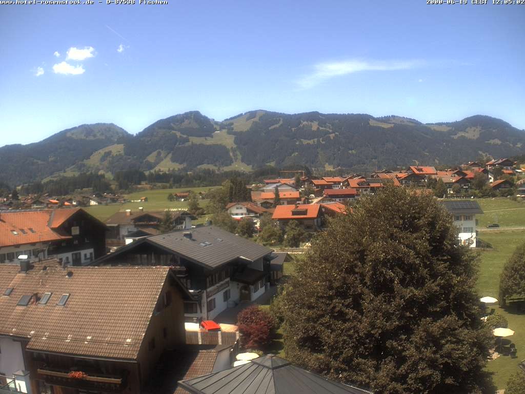 Archived image Webcam Rosenstock Hotel, Fischen in the Allgäu