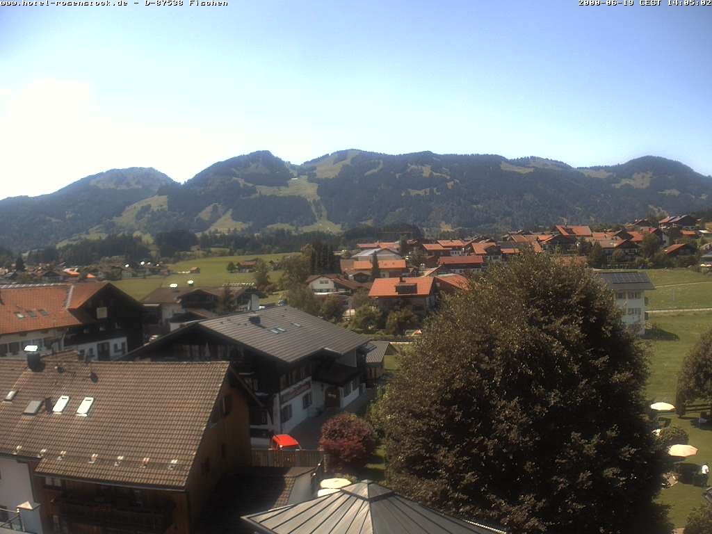 Archived image Webcam Rosenstock Hotel, Fischen in the Allgäu