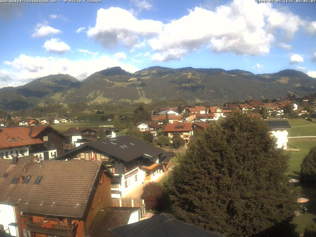 Archived image Webcam Rosenstock Hotel, Fischen in the Allgäu
