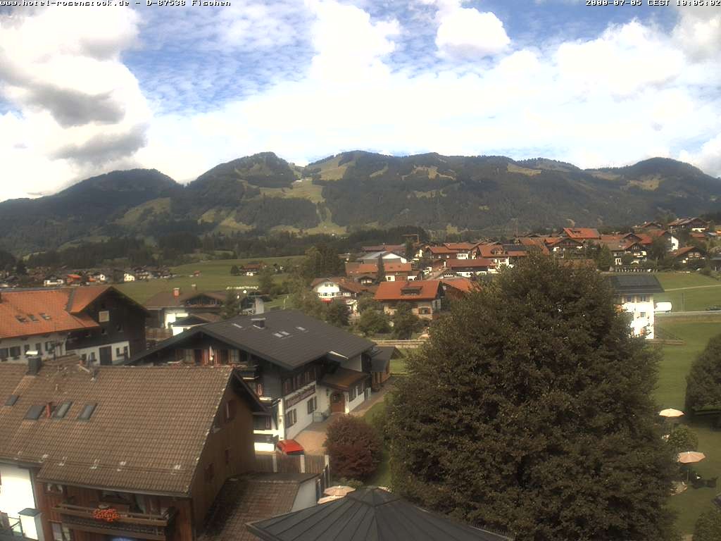 Archived image Webcam Rosenstock Hotel, Fischen in the Allgäu