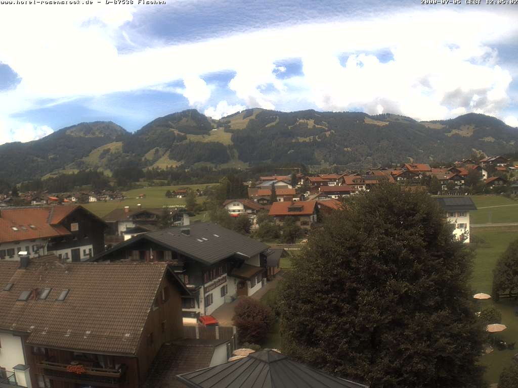 Archived image Webcam Rosenstock Hotel, Fischen in the Allgäu