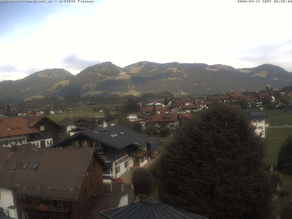 Archived image Webcam Rosenstock Hotel, Fischen in the Allgäu