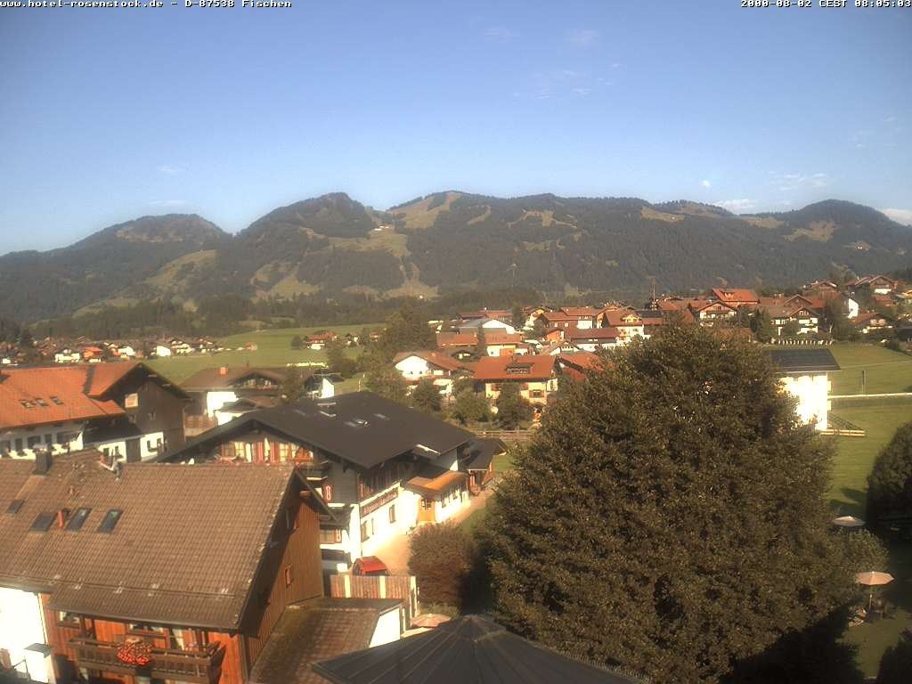 Archived image Webcam Rosenstock Hotel, Fischen in the Allgäu